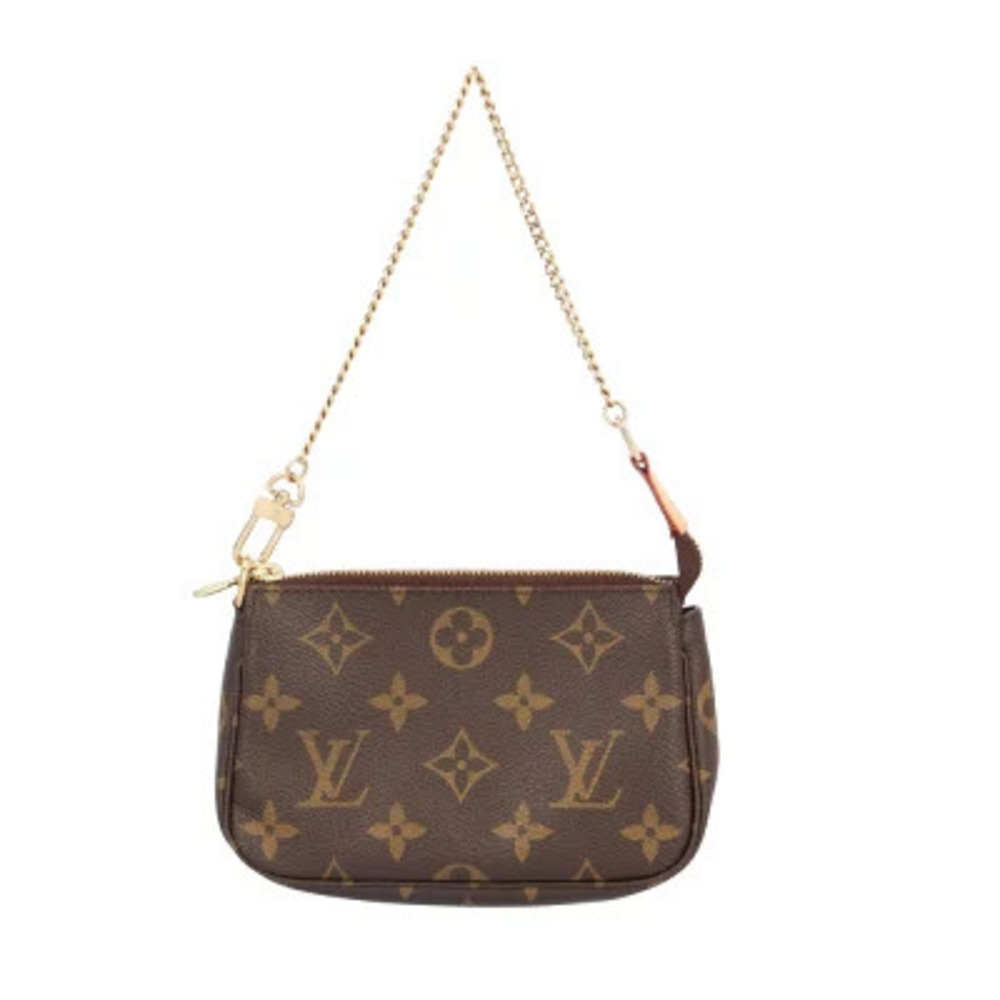 Louis Vuitton Pochette Accessoires Handbag Brown Chain Shoulder Bag
